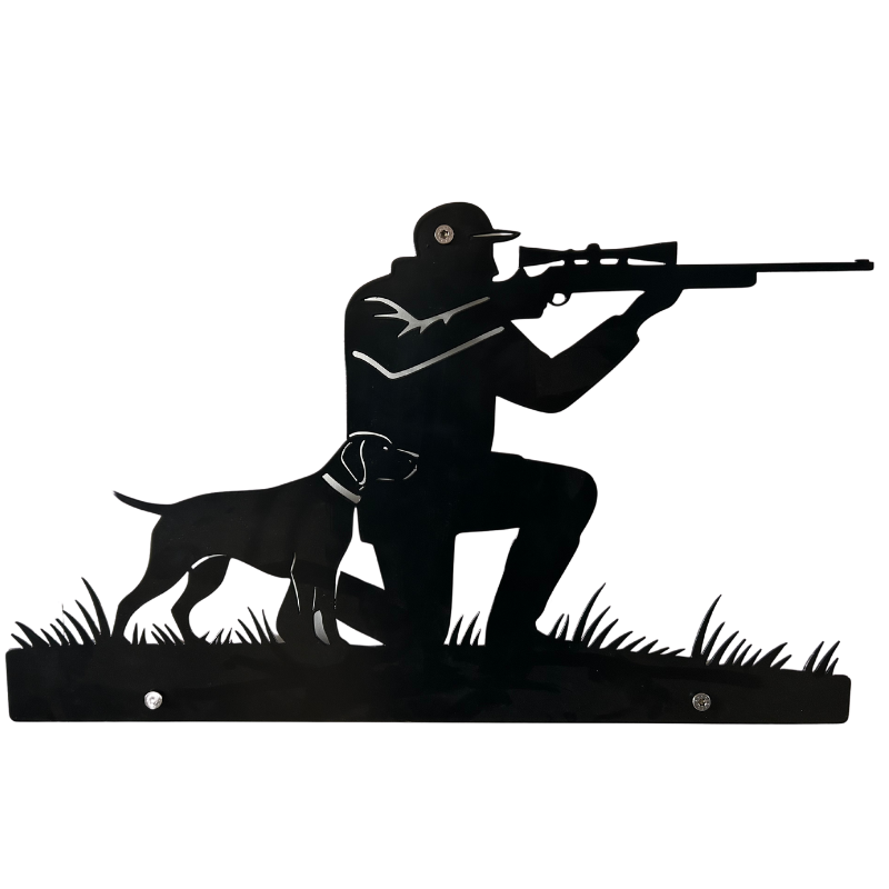 Décoration murale chasseur avec chien