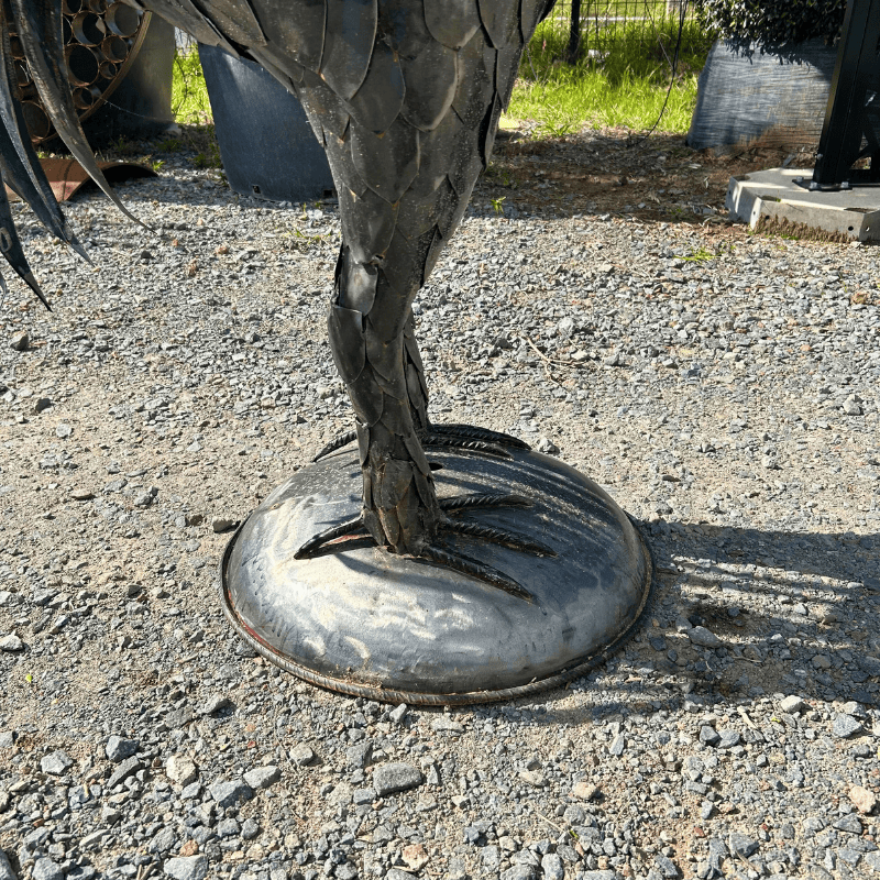 Sculpture de coq en métal