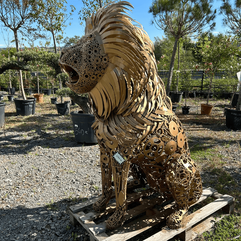 Sculpture de Lion en métal