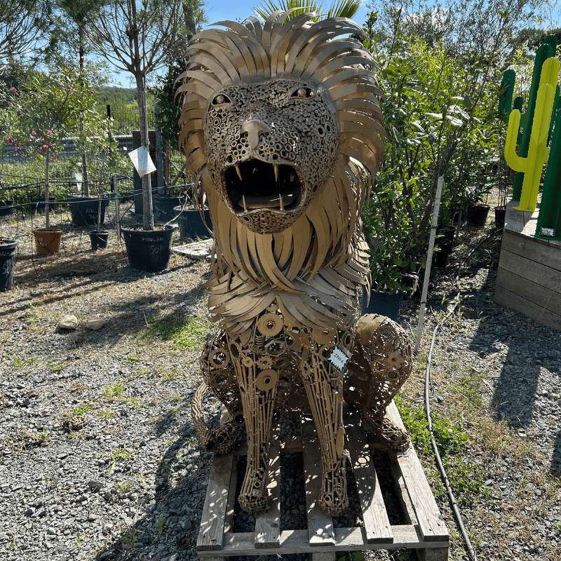 Sculpture de Lion en métal