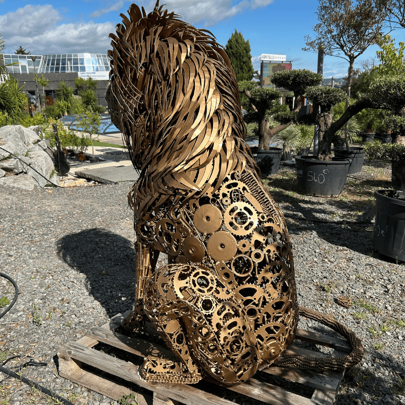 Sculpture de Lion en métal